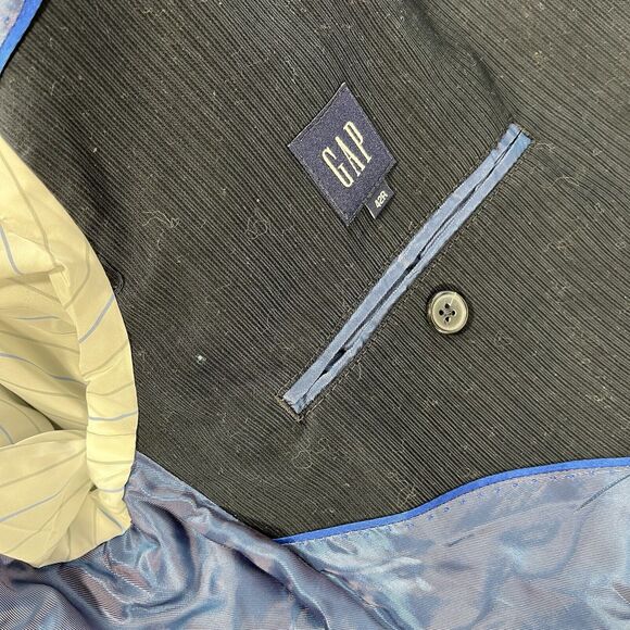 GAP BLAZER MENS 42R BLUE SUIT JACKET NWT NEW TWO BUTTON COTTON SPANDEX SUIT TOP - Picture 12 of 13